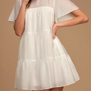 Lulu’s white mini dress. Never worn. Size small